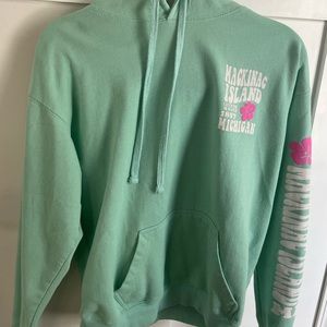 blue Mackinac Island Trendy sweatshirt